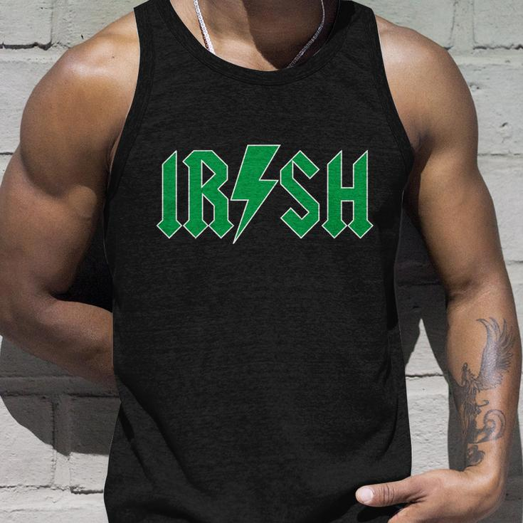 Irish Rocks Logo Music Parody St Patricks Day Unisex Tank Top Gifts for Him