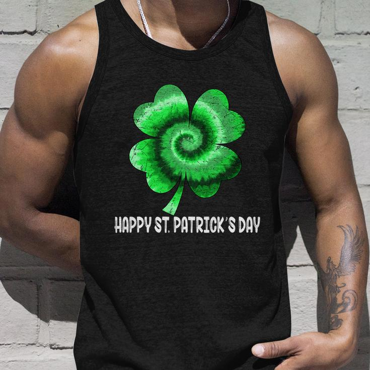 Irish Shamrock Tie Dye Happy St Patricks Day Go Lucky Gift Unisex Tank Top Gifts for Him