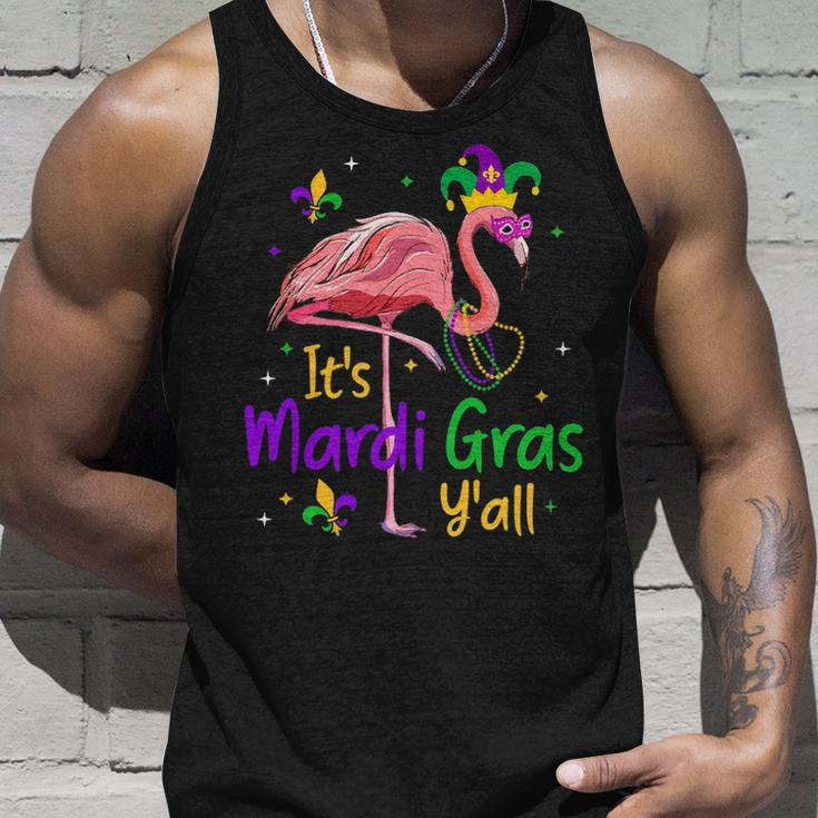 It S Mardi Gras Y All Funny Flamingo Mardi Gras Unisex Tank Top Gifts for Him