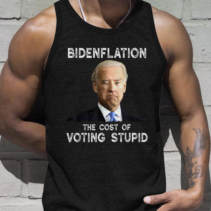 Joe Biden Bidenflation The Cost Of Voting Stupid Unisex Tank Top Gifts for Him
