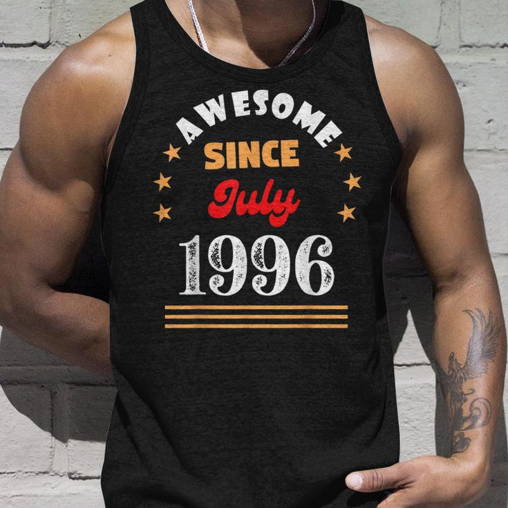 July 1996 Birthday Awesome Since 1996 July Vintage Cool Unisex Tank Top Gifts for Him
