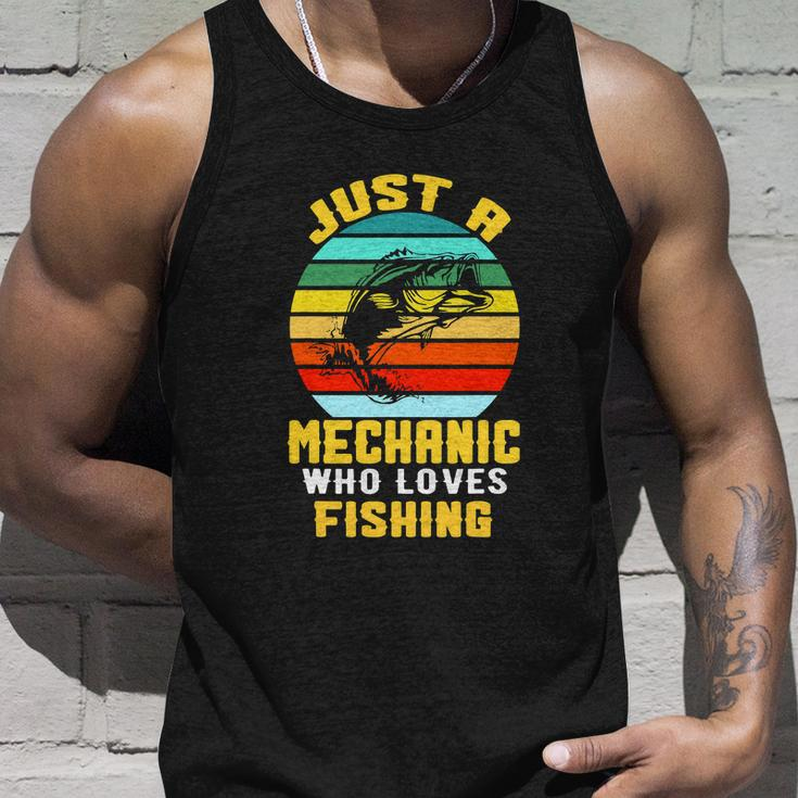 Just A Mechanic Fishing Funny Unisex Tank Top Gifts for Him