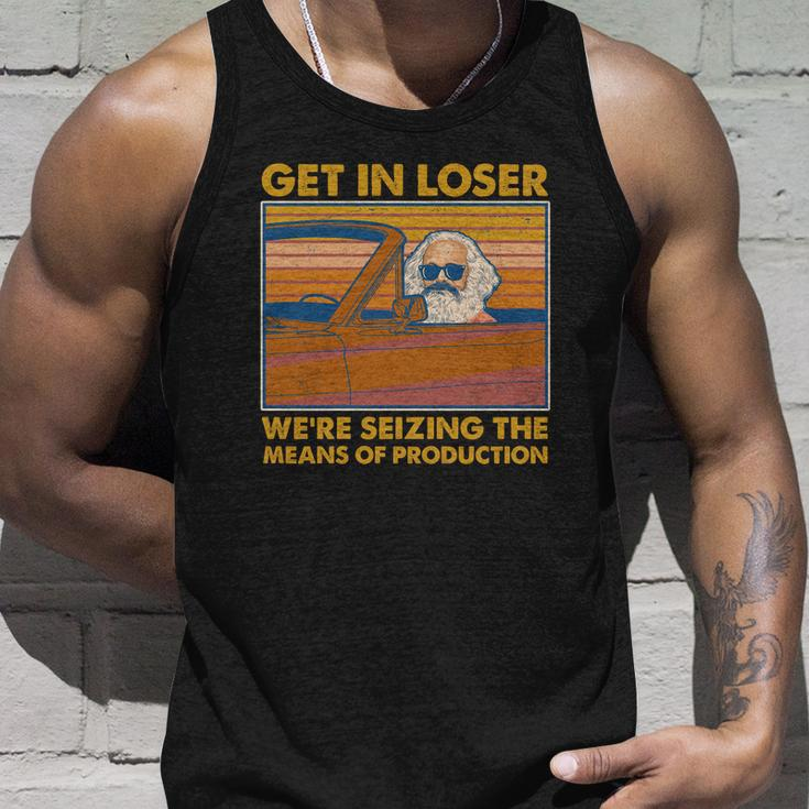 Karl Marx Get In Loser Were Seizing The Means Of Production Unisex Tank Top Gifts for Him