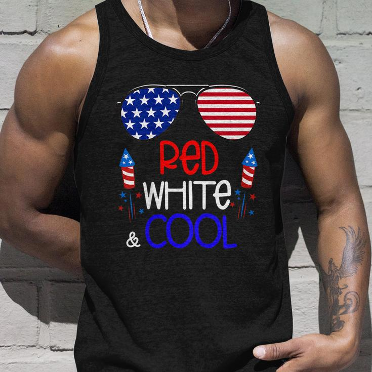 Kids Boys Kids 4Th Of July Red White And Cool Sunglasses Girls Unisex Tank Top Gifts for Him