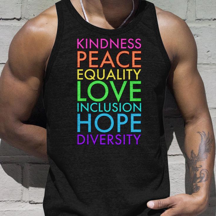 Kindness Peace Equality Love Hope Diversity Unisex Tank Top Gifts for Him