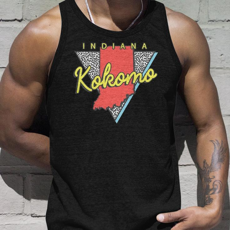 Kokomo Indiana Retro Triangle In City Unisex Tank Top Gifts for Him