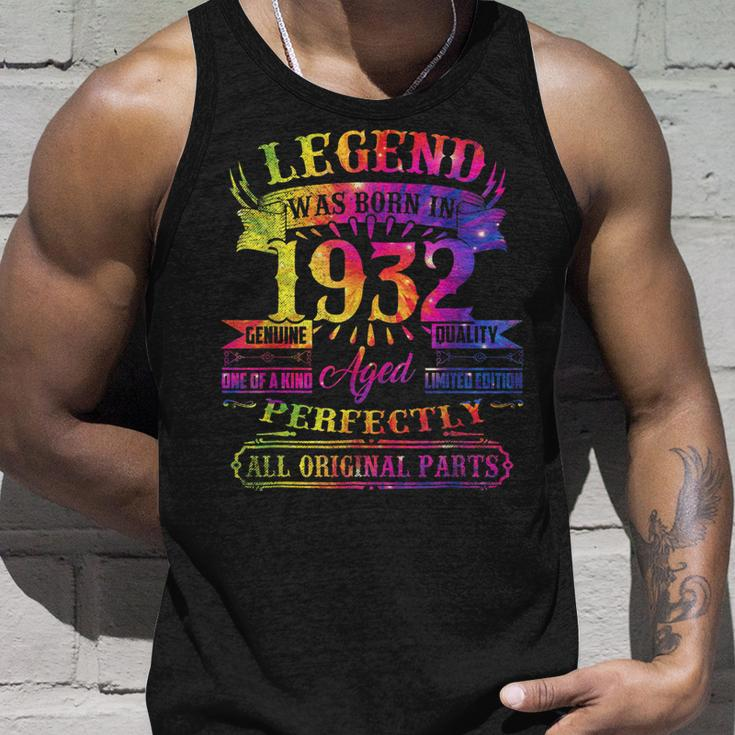 Legend Was Born In 1932 90 Year Old 90Th Birthday Tie Dye Unisex Tank Top Gifts for Him