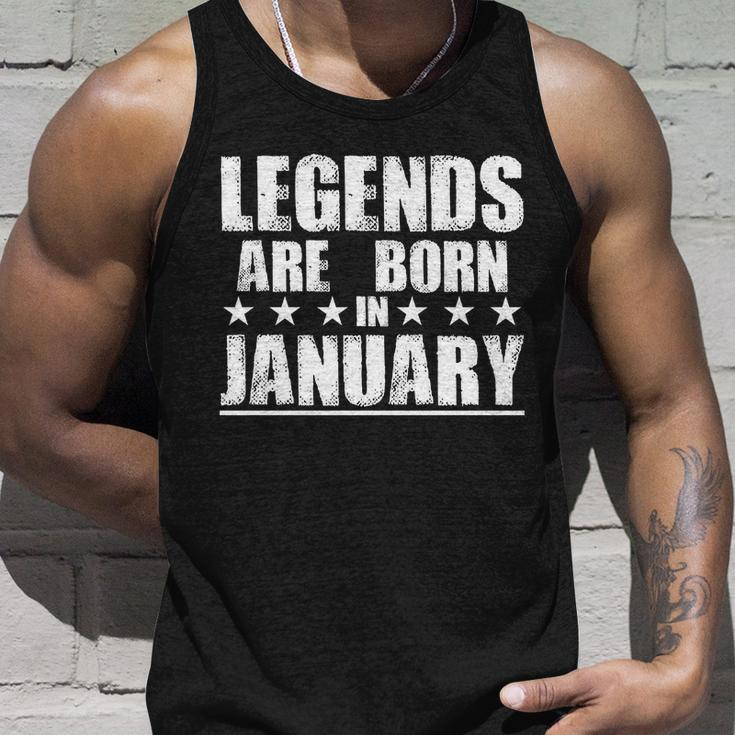 Legends Are Born In January Birthday Tshirt Unisex Tank Top Gifts for Him