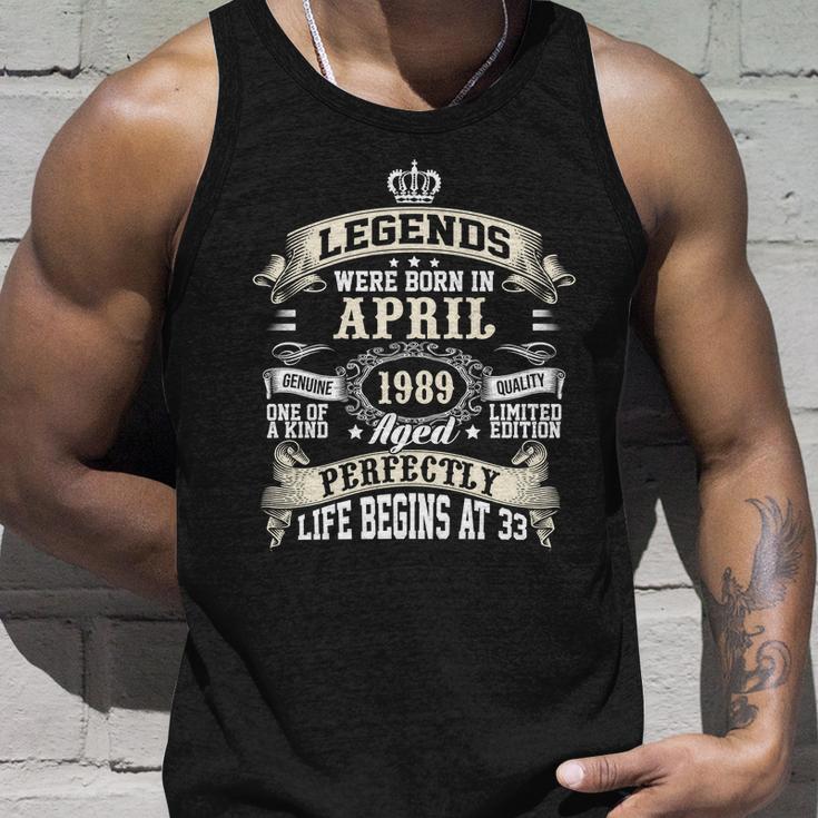 Legends Were Born In April 1989 Vintage 33Rd Birthday Gift For Men & Women Unisex Tank Top Gifts for Him