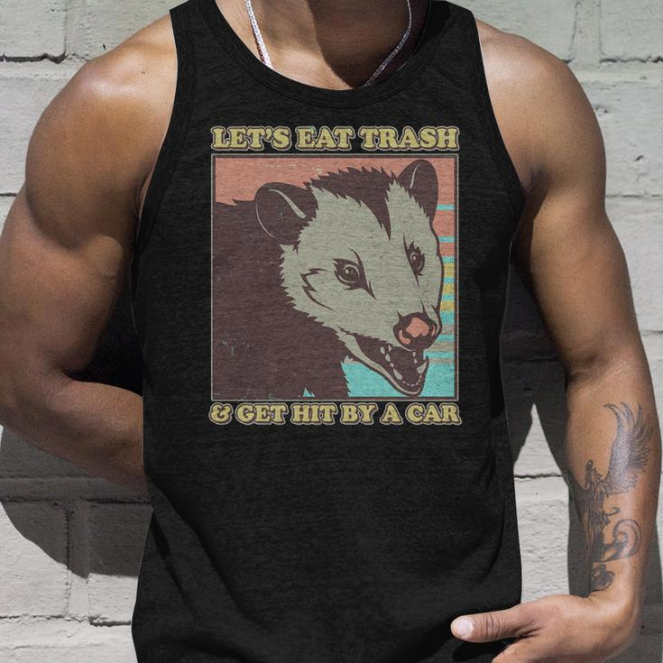 Lets Eat Trash And Get Hit By A Car Opossum Unisex Tank Top Gifts for Him