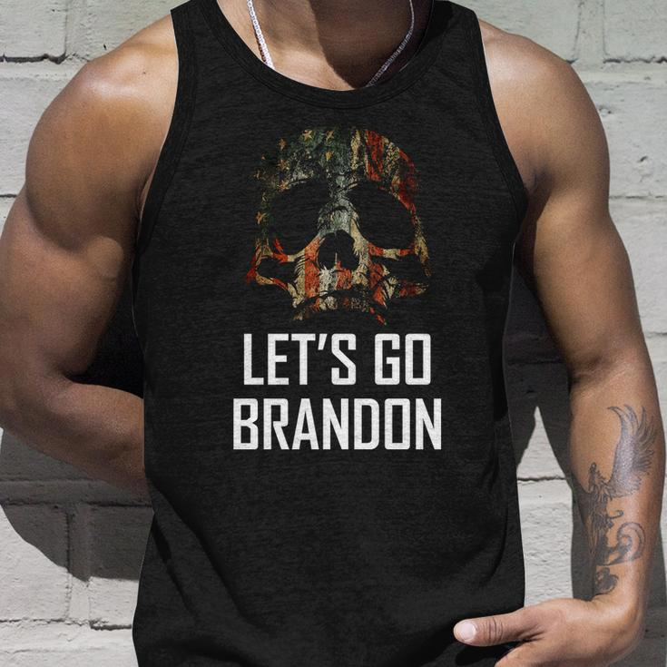 Lets Go Brandon American Grunge Skull Tshirt Unisex Tank Top Gifts for Him
