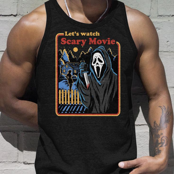Lets Watch A Scary Movie Funny Halloween Tshirt Unisex Tank Top Gifts for Him