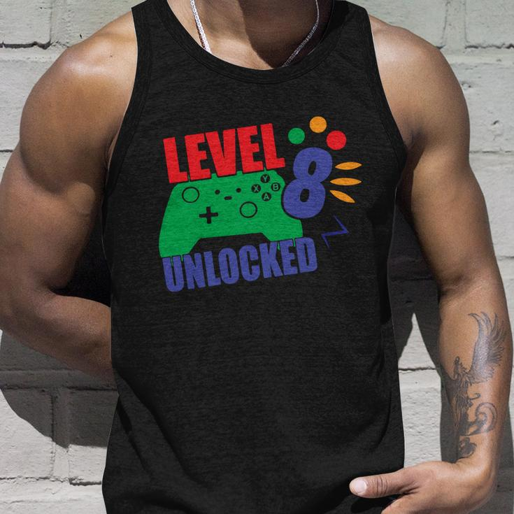 Level 8 Unlocked 8Th Gamer Video Game Birthday Video Game Graphic Design Printed Casual Daily Basic Unisex Tank Top Gifts for Him