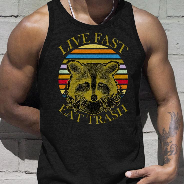Live Fast Eat Trash V2 Unisex Tank Top Gifts for Him