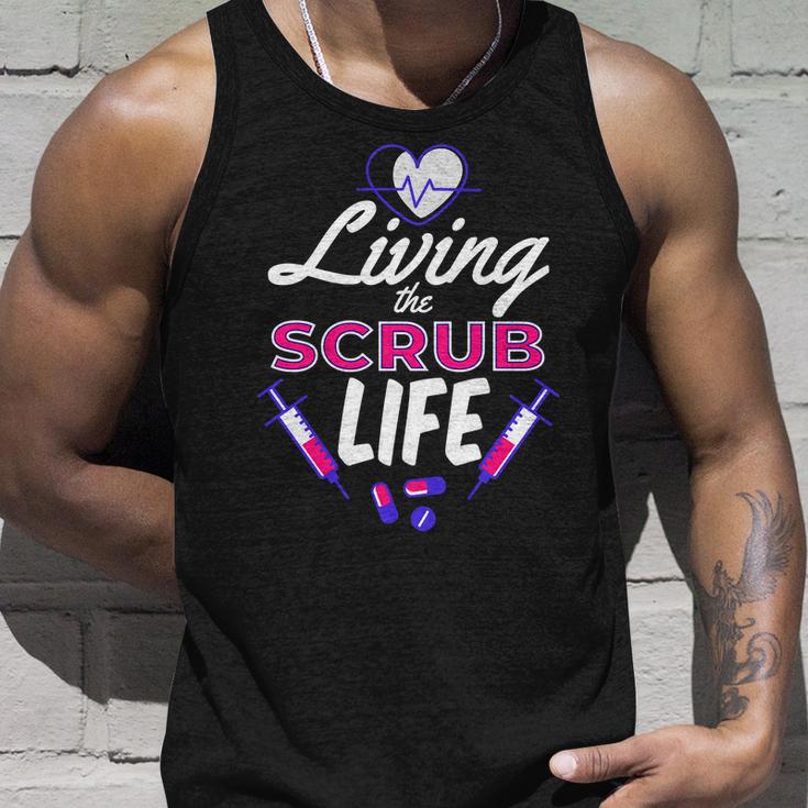 Living The Scrub Life Nurse Tshirt Unisex Tank Top Gifts for Him