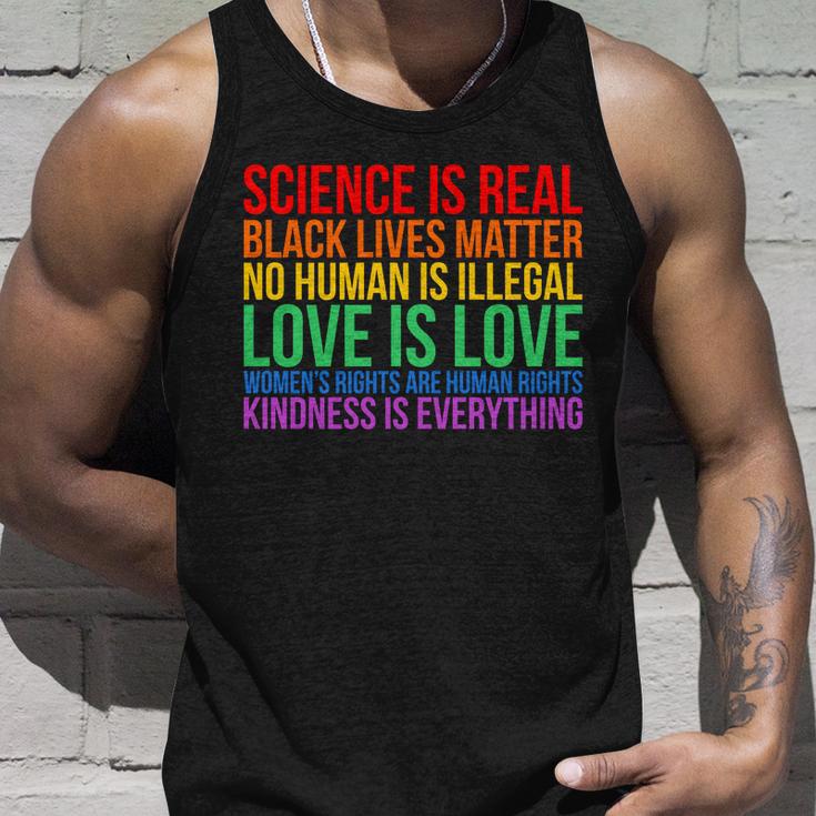 Love Kindness Science Black Lives Lgbt Equality Unisex Tank Top Gifts for Him