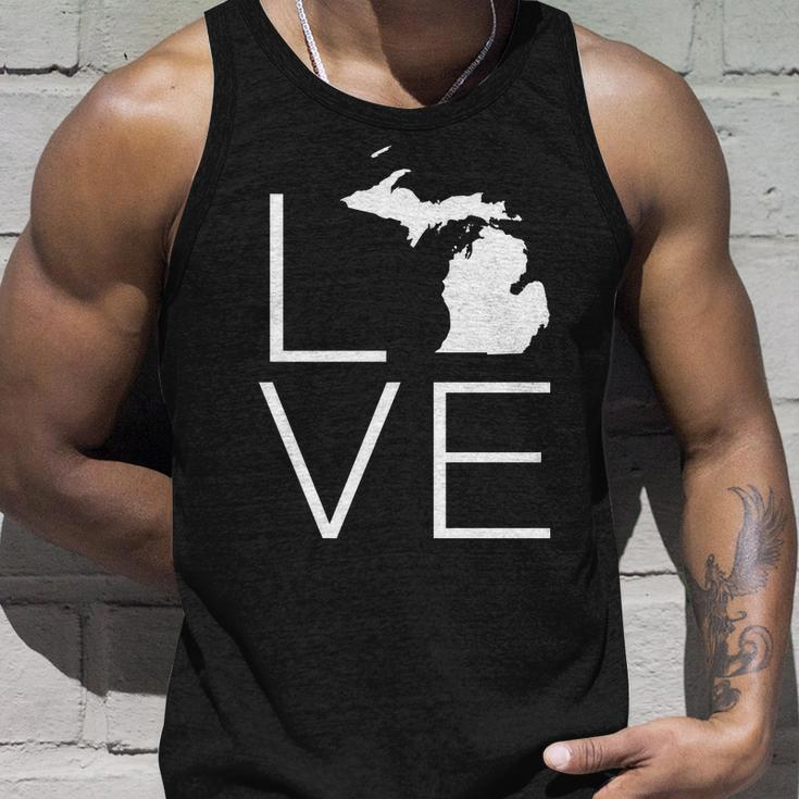 Love Michigan V2 Unisex Tank Top Gifts for Him