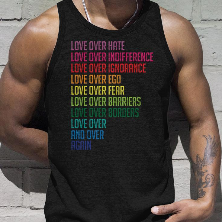 Love Over Everything Unisex Tank Top Gifts for Him