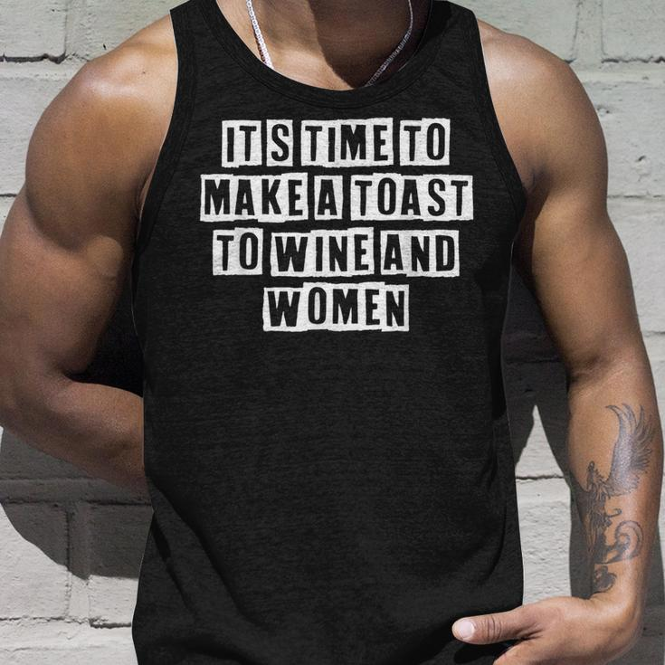Lovely Funny Cool Sarcastic Its Time To Make A Toast To Unisex Tank Top Gifts for Him