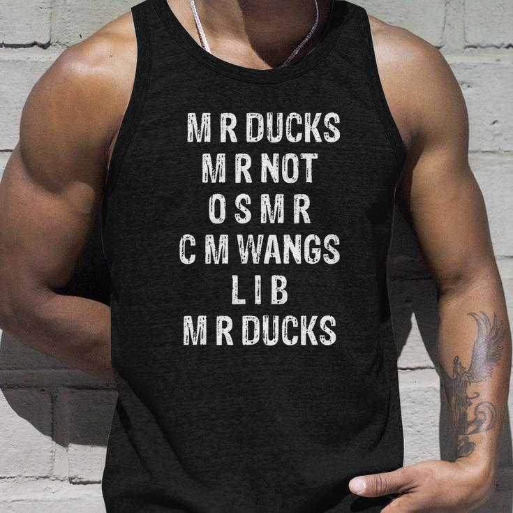 M R Ducks M R Not O S M R C M Wings Duck Lover Funny Duck Unisex Tank Top Gifts for Him