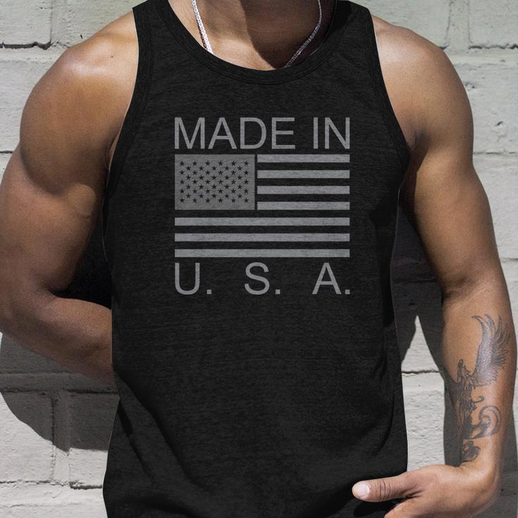 Made In Usa American Flag Grey Unisex Tank Top Gifts for Him