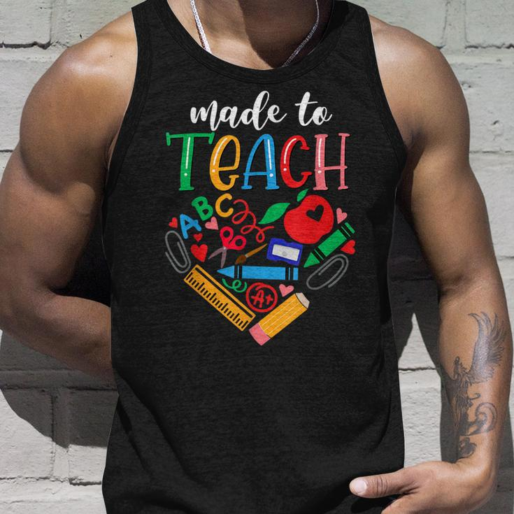 Made To Teach Design Cute Graphic For Men Women Teacher Men Women Tank Top Graphic Print Unisex Gifts for Him