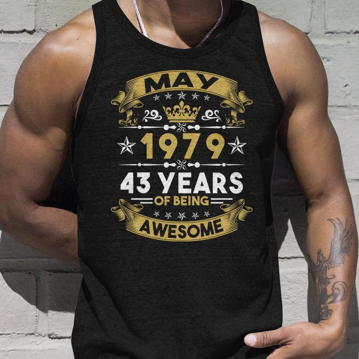 May 1979 43 Years Of Being Awesome Funny 43Rd Birthday Unisex Tank Top Gifts for Him