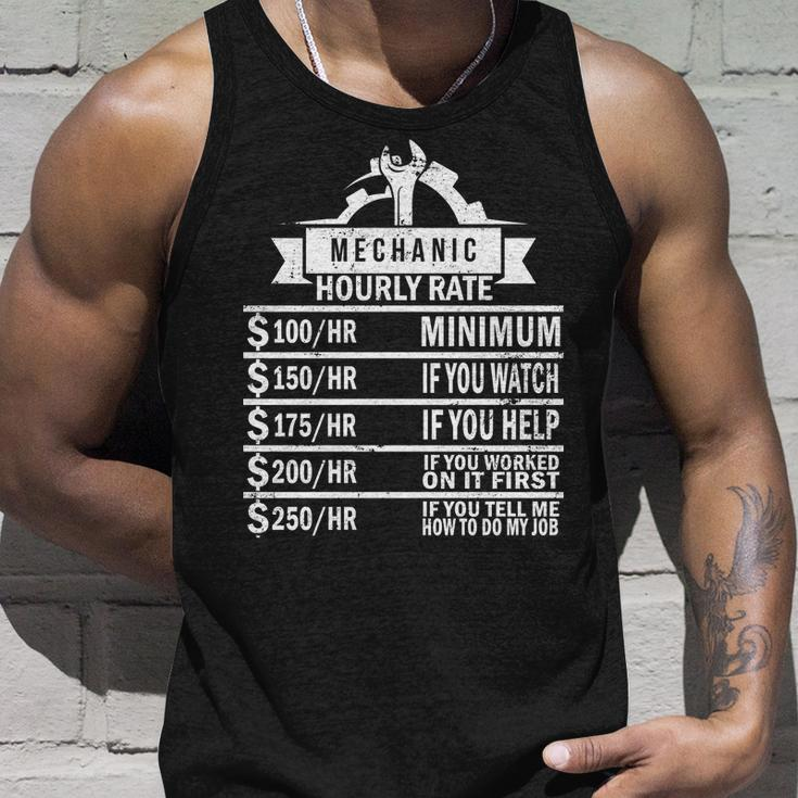 Mechanic Hourly Rate Tshirt Unisex Tank Top Gifts for Him