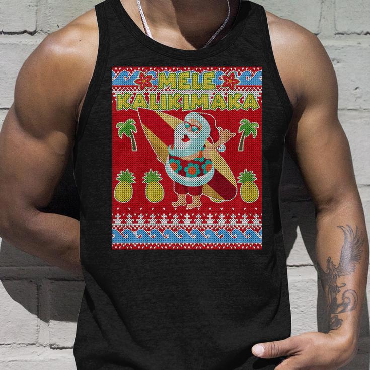 Mele Kalikimaka Santa Ugly Christmas V2 Unisex Tank Top Gifts for Him