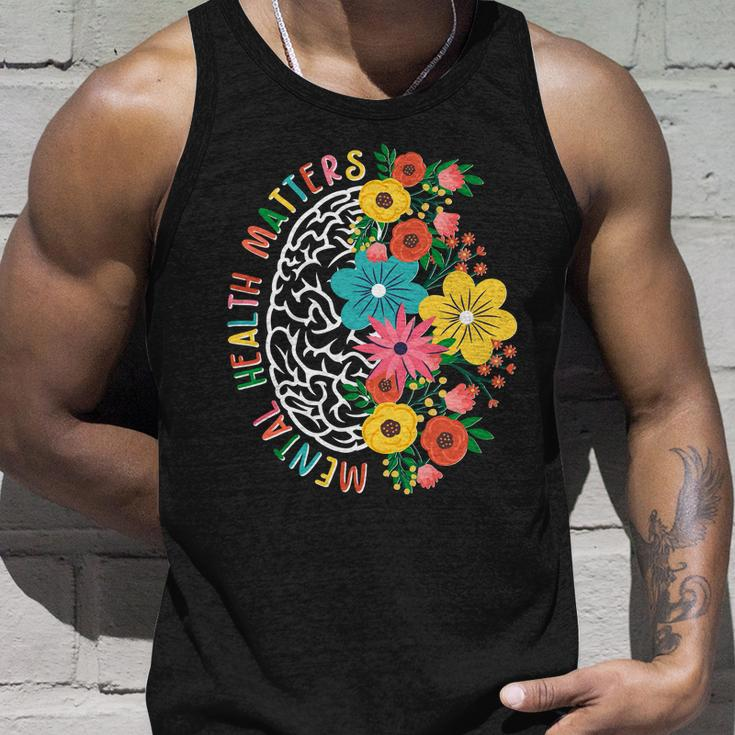 Mental Health Matters Flowering Mind Unisex Tank Top Gifts for Him