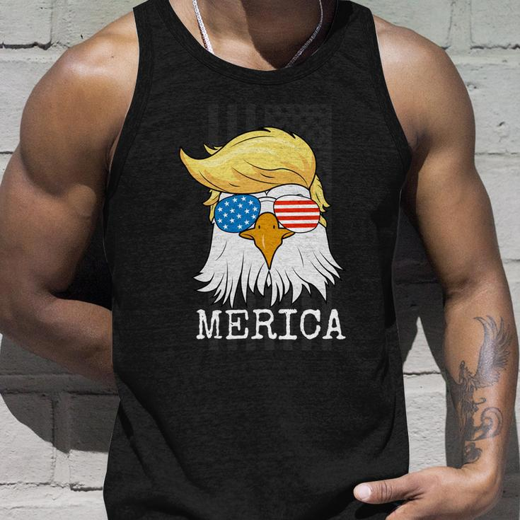 Merica Bald Eagle 4Th Of July Trump American Flag Funny Gift Unisex Tank Top Gifts for Him