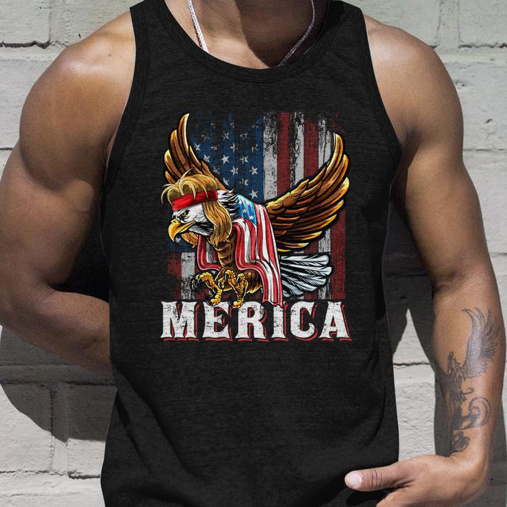 Merica Bald Eagle Mullet 4Th Of July American Flag Patriotic Meaningful Gift Unisex Tank Top Gifts for Him