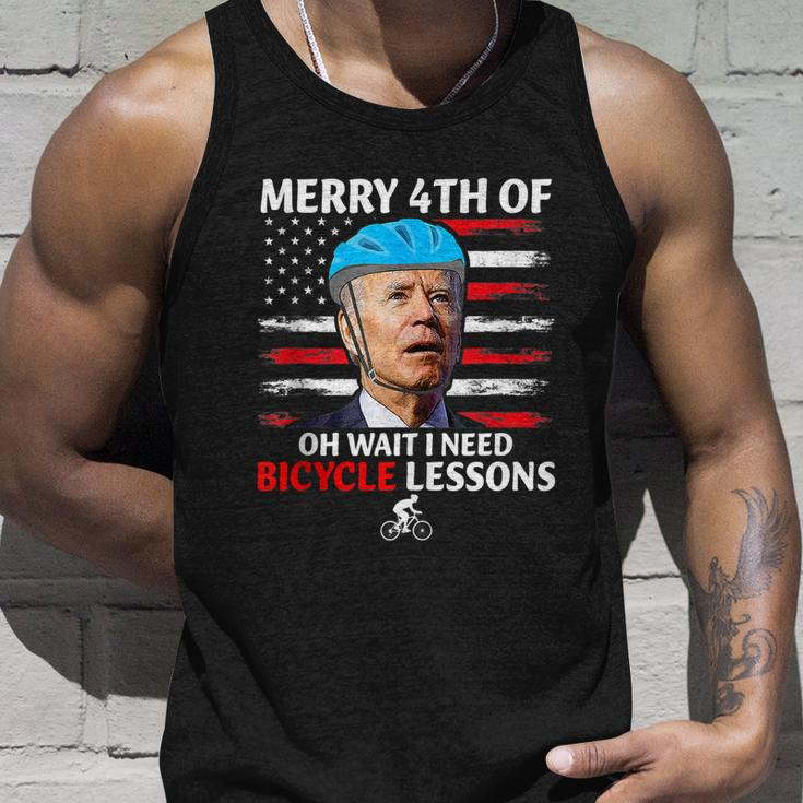 Merry 4Th Of July Biden Bike Bicycle Falls Off Anti Biden V4 Unisex Tank Top Gifts for Him