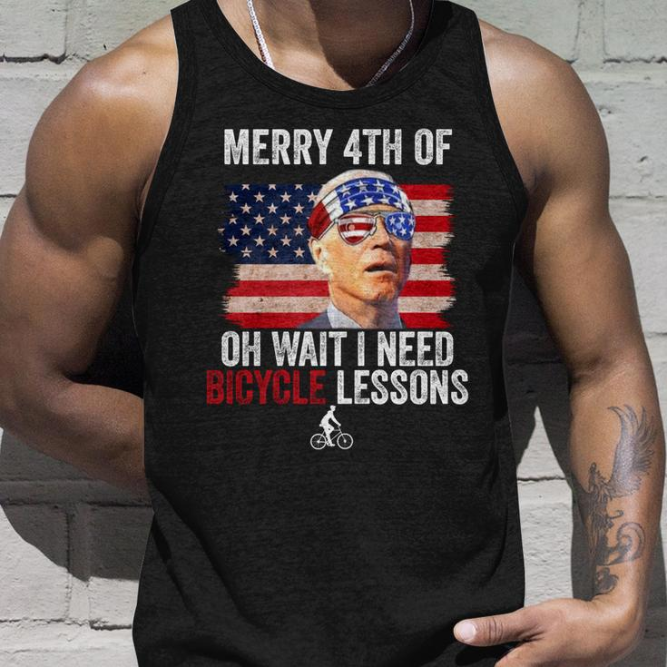 Merry 4Th Of July Biden Bike Bicycle Falls Off Funny Unisex Tank Top Gifts for Him