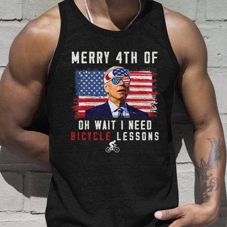 Merry 4Th Of July Biden Bike Bicycle Falls Off Funny V3 Unisex Tank Top Gifts for Him