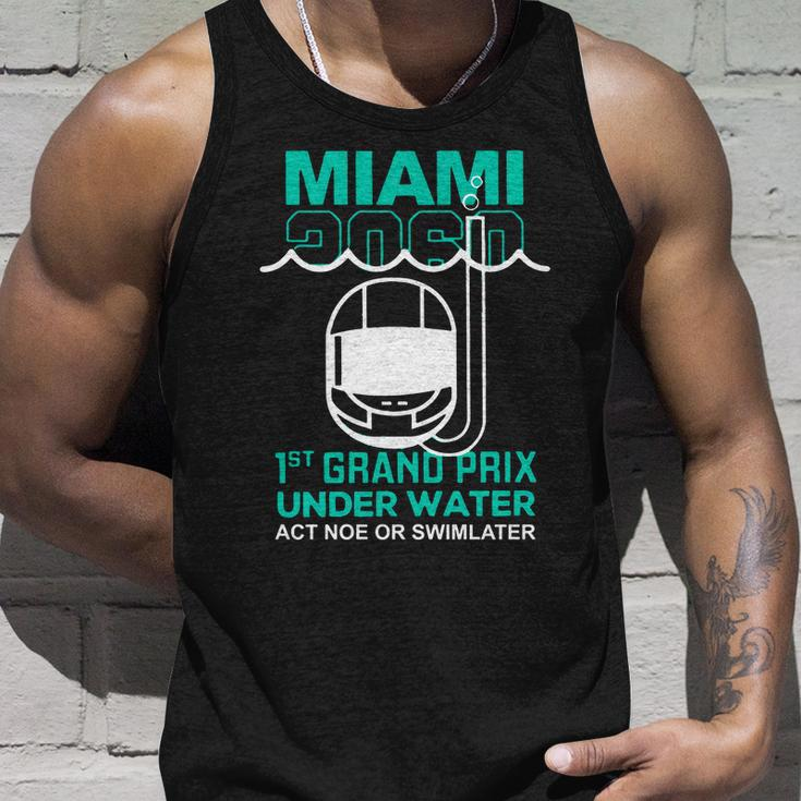 Miami 2060 1St Grand Prix Under Water Act Now Or Swim Later F1 Miami Unisex Tank Top Gifts for Him