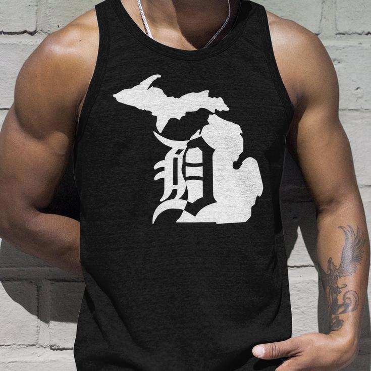 Michigan Mitten Old English D Detroit Unisex Tank Top Gifts for Him