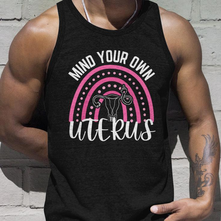 Mind Your Own Uterus Rainbow 1973 Pro Roe Unisex Tank Top Gifts for Him