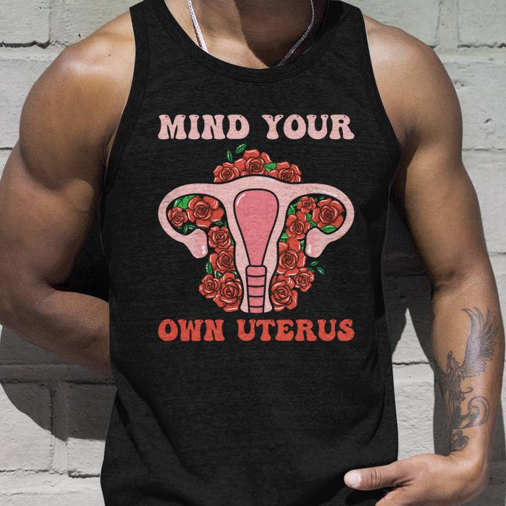 Mind Your Own Uterus V3 Unisex Tank Top Gifts for Him