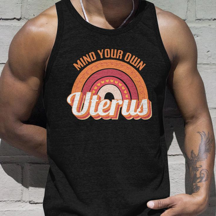 Mind Your Own Uterus V8 Unisex Tank Top Gifts for Him