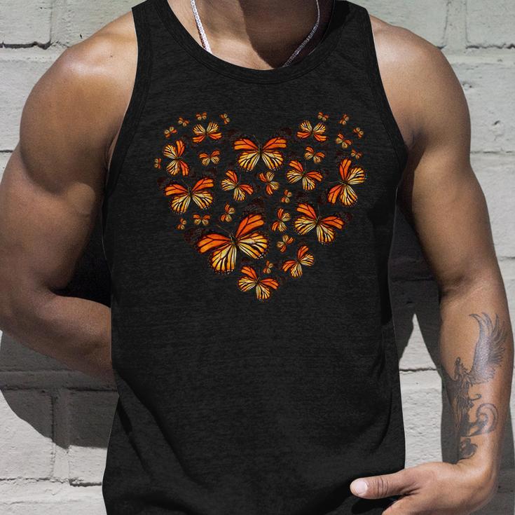 Monarch Butterfly Heart Unisex Tank Top Gifts for Him