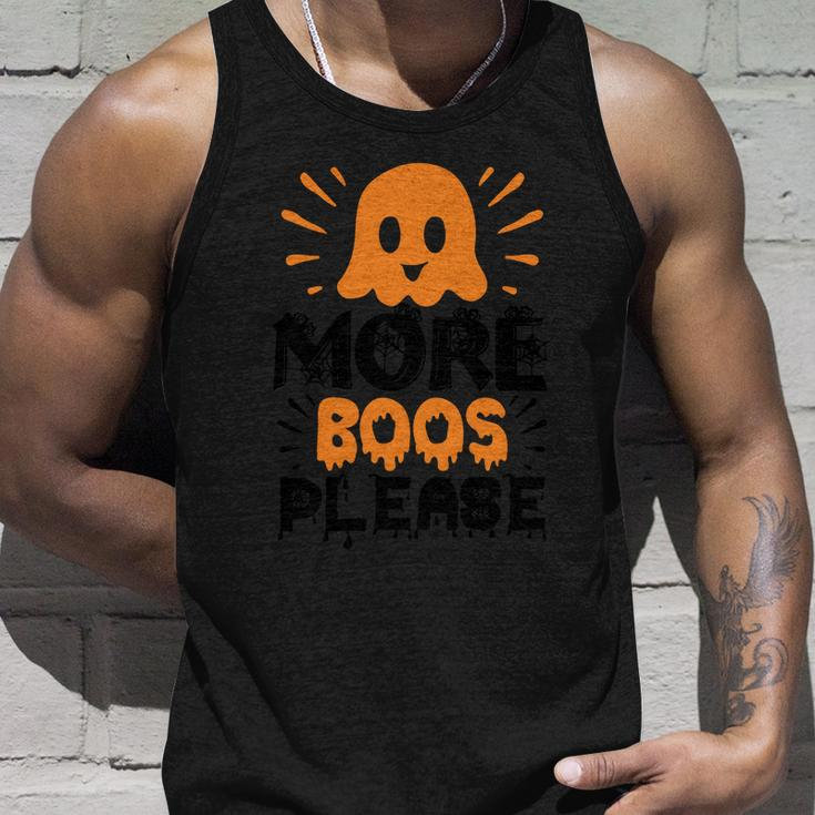 More Boos Please Boo Ghost Halloween Quote Unisex Tank Top Gifts for Him