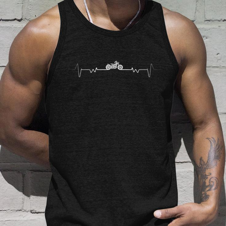 Motorcycle Heartbeat Pulse Biker Unisex Tank Top Gifts for Him