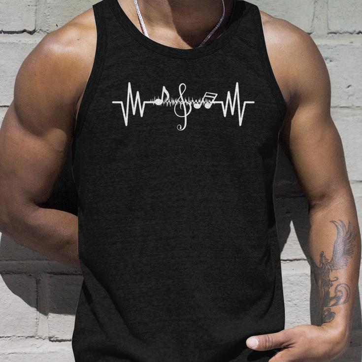 Music Frequency Heartbeat Pulse Treble Clef Musical Notes Unisex Tank Top Gifts for Him