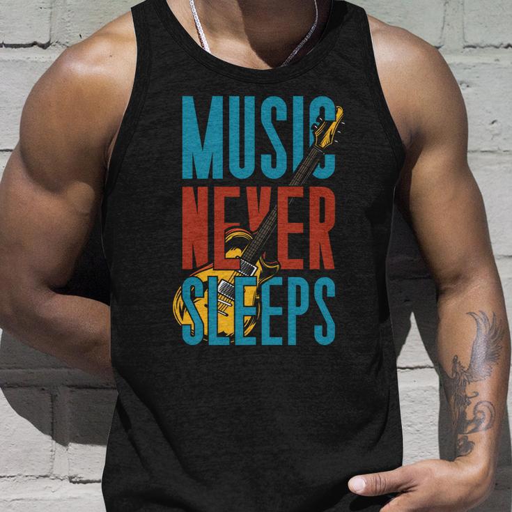 Music Never Sleeps Unisex Tank Top Gifts for Him