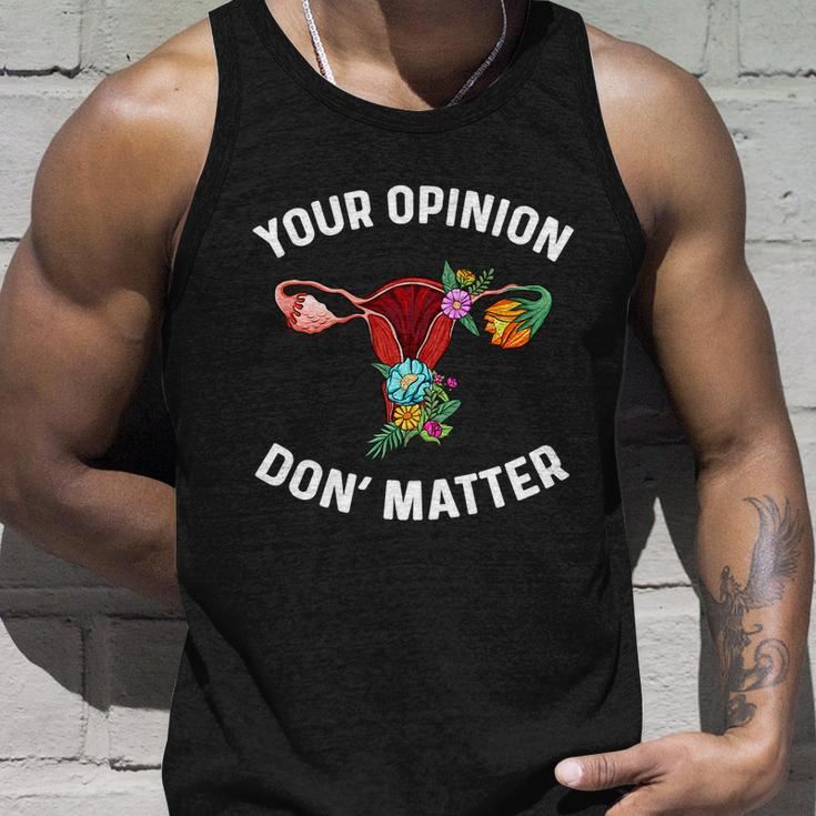 My Body Uterus Floral Hysterectomy Feminist Right Avocate Gift V2 Unisex Tank Top Gifts for Him