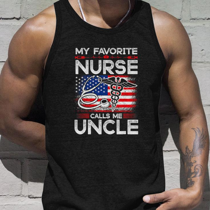 My Favorite Nurse Calls Me Uncle Funny 4Th Of July Unisex Tank Top Gifts for Him
