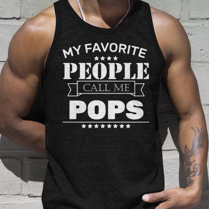 My Favorite People Call Me Pops Tshirt Unisex Tank Top Gifts for Him