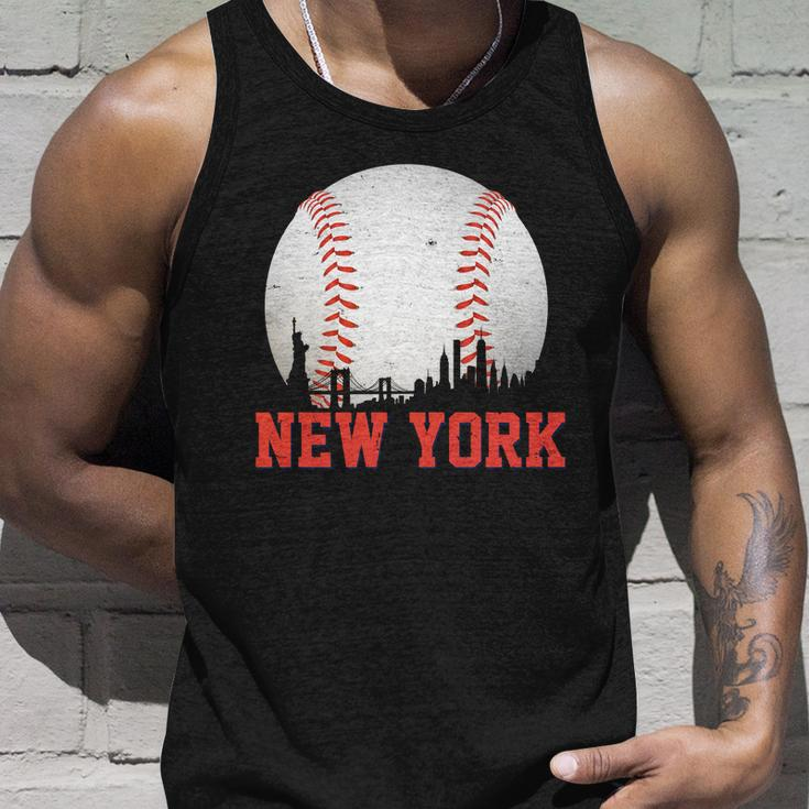 New York Skyline Baseball Sports Fan Unisex Tank Top Gifts for Him