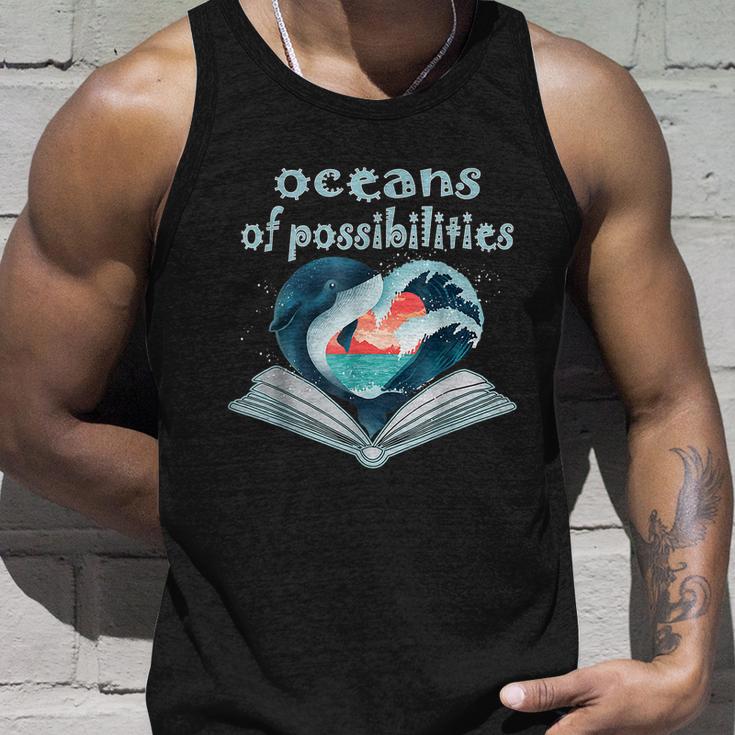 Oceans Of Possibilities Summer Reading 2022 Librarian Tshirt Unisex Tank Top Gifts for Him